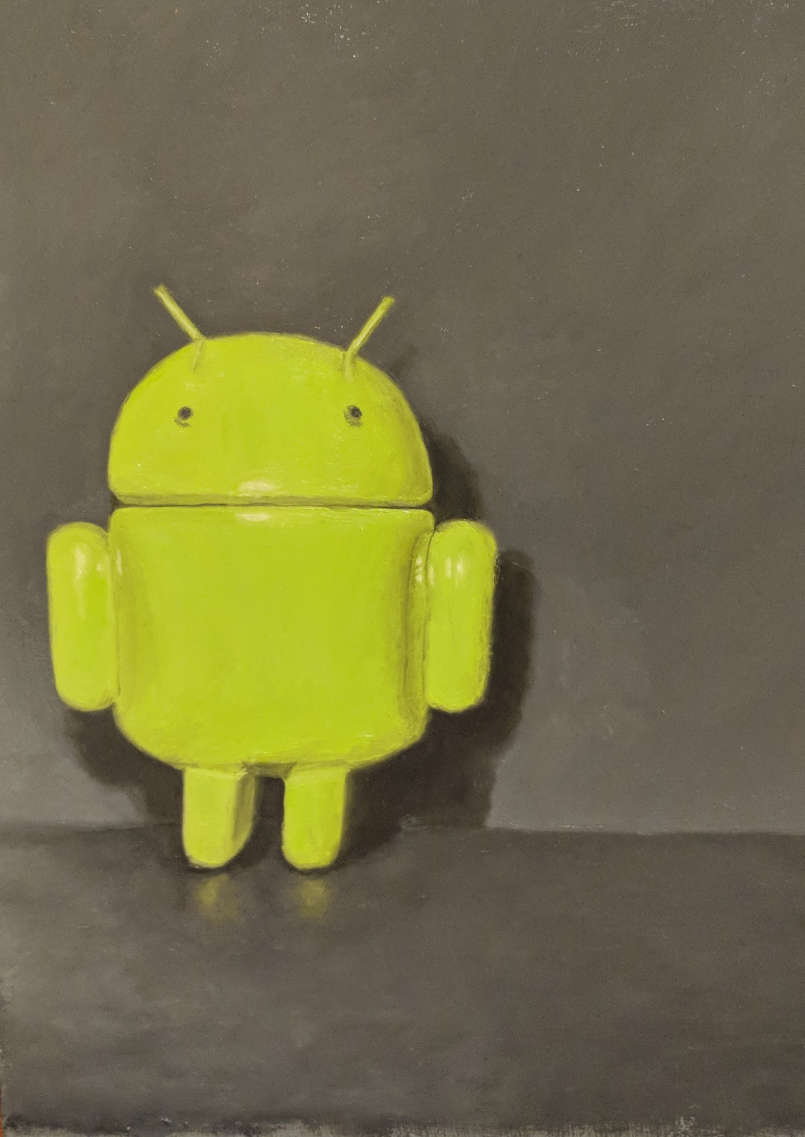 Android, oil on panel